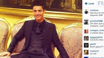 Cristiano Ronaldo antes de ser nombrado Mejor Deportista Iberoamericano.