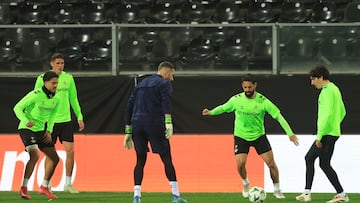 Isco, durante la sesión en Guimaraes.