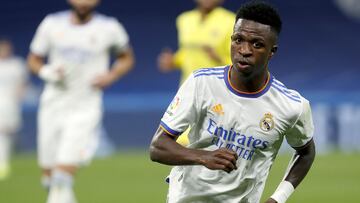 Vinicius, en un partido en el Santiago Bernab&eacute;u.