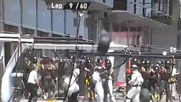 El cámara impactado por la rueda está bien pero lesionado