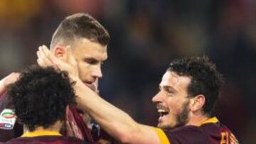 Edin Dzeko, Mohamed Salah y Alessandro Florenzi.