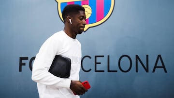 Ousmane Dembélé hizo parte del entreno con el grupo