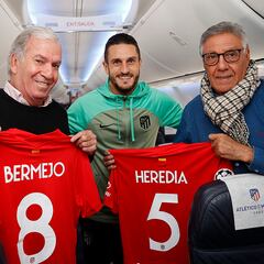 Las leyendas con el Atleti en Glasgow