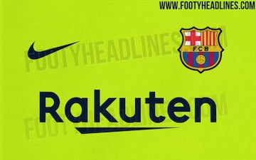 Colores de la segunda equipaci&oacute;n del Barcelona para la temporada 2018-2019.