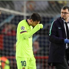 ¿Qué es el frasco que llevaba el doctor en la mano cuando atendía a Leo Messi?