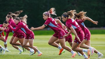 Alexia Putellas (durante el entrenamiento de la selección española femenina en las instalaciones de Massey University en Palmerston North, Nueva Zelanda.