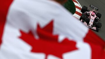 MONTREAL, QC - JUNE 09: Esteban Ocon of France driving the (31) Sahara Force India F1 Team VJM10 on track during practice for the Canadian Formula One Grand Prix at Circuit Gilles Villeneuve on June 9, 2017 in Montreal, Canada.   Clive Mason/Getty Images/AFP
 == FOR NEWSPAPERS, INTERNET, TELCOS &amp; TELEVISION USE ONLY ==