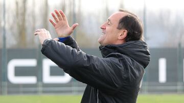 Etxeberria durante un entrenamiento.