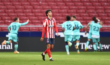 João Félix tras el 0-1 de Morales al Atleti. 