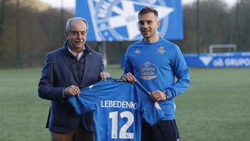 Lebedenko se presentó como nuevo jugador del Deportivo.