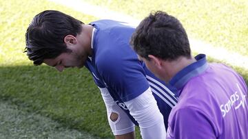 Morata es atendido