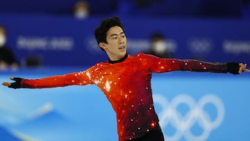 2022 Beijing Olympics - Figure Skating - Men Single Skating - Free Skating - Capital Indoor Stadium, Beijing, China - February 10, 2022. Nathan Chen of the United States in action. REUTERS/Evgenia Novozhenina