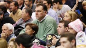 Arvydas Sabonis, presenciando un partido en la pasada Copa del Rey.