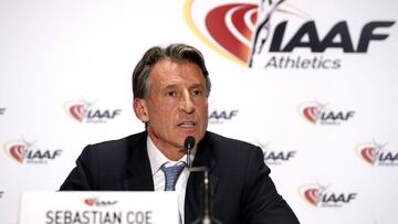 NOG01 MÓNACO (MÓNACO), 01/12/2016.- El presidente de la Federación Internacional de Atletismo (IAAF), Sebastian Coe, participa en la edición 204 del Consejo de la IAAF en Mónaco, hoy 1 de diciembre de 2016. La IAAF ha puesto en marcha un portal de internet en seis idiomas para presentar de forma anónima y confidencial denuncias relacionadas con el dopaje. EFE/Sebastien Nogier