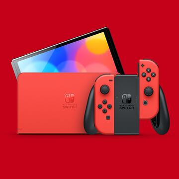 nintendo switch oled rojo edicion mario