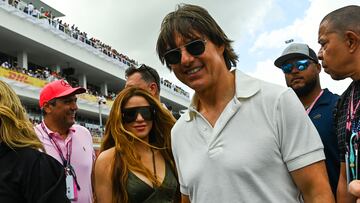 Movie star Tom Cruise and musician Shakira were seen together at the Miami Formula 1 Grand Prix and many were quick to speculate about their relationship.