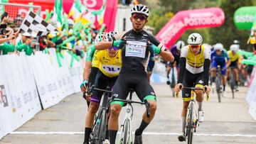 Adrián Bustamante, ganador de la primera etapa de la Vuelta a Colombia 2024.
