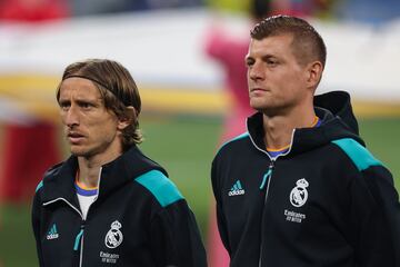 Luka Modric y Toni Kroos, en la final de la Champions de París (2022).