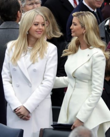 Ivanka y Tiffany Trump lucen de blanco en la toma de posesión