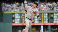 DENVER, CO - MAY 29: Kelby Tomilson #37 of the San Francisco Giants rounds second base against the Colorado Rockies at Coors Field on May 29, 2016 in Denver, Colorado. The Giants defeated the Rockies 8-3. Photo by Bart Young/Getty Images)
 == FOR NEWSPAPERS, INTERNET, TELCOS &amp; TELEVISION USE ONLY ==