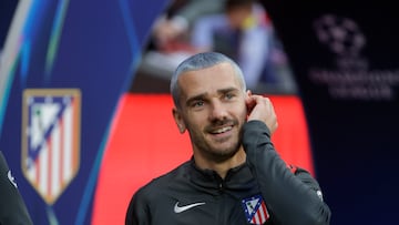 Griezmann, antes del partido ante el Brujas.
