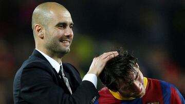 Guardiola y Messi.