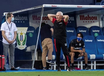 Javier Aguirre, en el banquillo del Leganés.