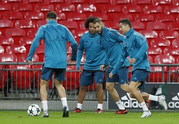 Cristiano Ronaldo, Marcelo and Benzema.