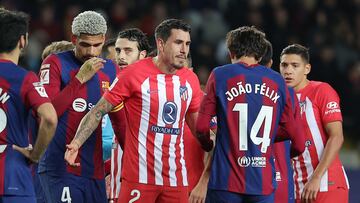 Giménez, en el encuentro ante el Barcelona.