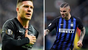 Jovic (Eintracht de Frankfurt) e Icardi (Inter), objetivos del PSG