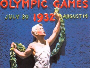 Cartel anunciador de los Juegos Olímpicos de Los Angeles de 1932.
