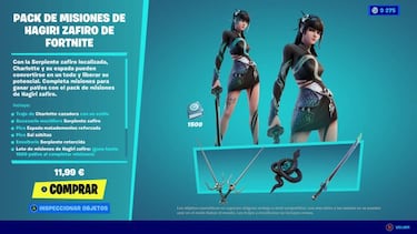 Fortnite: Pack de Misiones de Hagiri Zafiro (Charlotte Cazadora) ya disponible