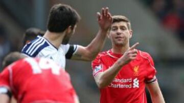 Football - West Bromwich Albion v Liverpool - Barclays Premier League - The Hawthorns - 25/4/15
Liverpool's Steven Gerrard
Action Images via Reuters / Alex Morton
Livepic
EDITORIAL USE ONLY. No use with unauthorized audio, video, data, fixture lists, club/league logos or "live" services. Online in-match use limited to 45 images, no video emulation. No use in betting, games or single club/league/player publications. Please contact your account representative for further details.