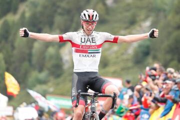 El esloveno Tadej Pogacar, de 20 años, logra su primera victoria en una grande, en el duro terreno de Andorra.