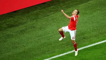 Cheryshev celebrando un gol 