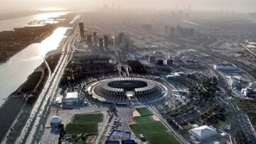 El Estadio Internacional Zayed Sports City de Abu Dhabi que será sede de la final del Mundial de Clubes 2018 que disputarán Juan Fernando Quintero y Rafael Santos Borré con River Plate