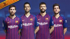 Messi, Busquets, Pique y Sergi Roberto son los nuevos capitanes. 