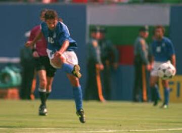 Italians will forever remember the 1994 World Cup for Roberto Baggio's stunning penalty miss in the final over Brazil. Yet it was an 88th minute winner from the 'Divine Ponytail' that helped the Azzurri overcome a stubborn Spanish side in a lively quarter