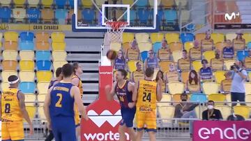 Los primeros puntos de Pau Gasol con el Barça en la Liga Endesa: un 2+1 con el alma