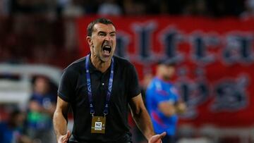 Juan Carlos Carcedo, durante el Estrella Roja-Pafos de la semana pasada en Belgrado.