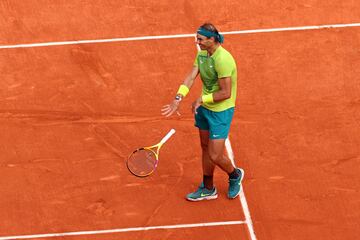 Rafa Nadal celebrando su 14º Roland Garros, después de vencer a Casper Ruud por 6-3, 6-3, 6-0.