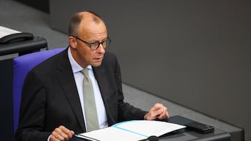 German Chancellor Friedrich Merz attends a session of the lower house of parliament Bundestag in Berlin, Germany, September 11, 2025. REUTERS/Liesa Johannssen
