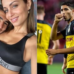 Hat trick de Achraf Hakimi: dos goles y un bebé en camino con Hiba Abouk
