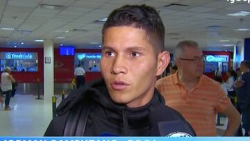 El volante colombiano Jorman Campuzano llegó a Buenos Aires para ser presentado como nuevo refuerzo de Boca Juniors, equipo que ahora dirige Gustavo Alfaro.