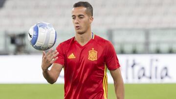 Lucas Vázquez se incorporó a los entrenamientos de la Selección