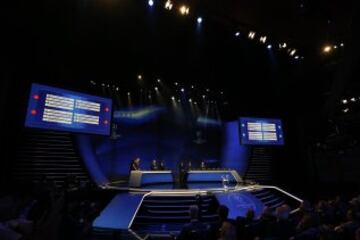 Vista general del escenario del sorteo en Montecarlo.