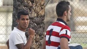 <b>JONATHAN VIERA. </b>El canario fue ayer la única cara nueva.