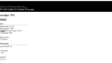 Universal Paperclips, un 'clicker' sobre la producción en el capitalismo