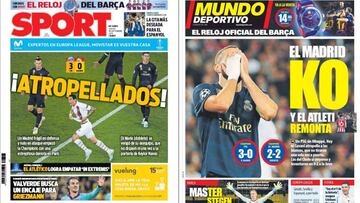 Portadas de los diarios Sport y Mundo Deportivo del día 19 de septiembre de 2019.