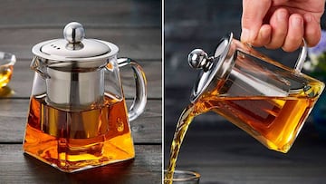 Encontramos esta tetera individual con filtro y más de 5.000 opiniones en Amazon